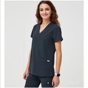 Figs XS Casma Scrub Top, Dark Harbor